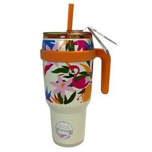 Reduce 40oz Cold 1 Vacuum Insulated Tumbler Mug Stainless Steel flamingo